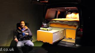 Ultimate DIY Van to mobile camper van home sliding bed sliding drawers memory foam mattress [upl. by Gney180]