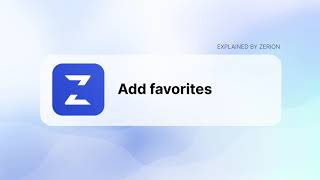 How to Add Tokens to Favorites on Zerion [upl. by Repohtsirhc]