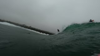 RAW POV  Bodyboarding THE WEDGE BIGGEST DAY OF THE YEAR 51823 [upl. by Osei]