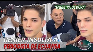 RENIER IZQUIERO INSULT4 a REPORTERO y SE VA del pais [upl. by Selinda]