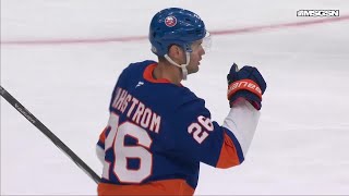 Oliver Wahlstrom scores a goal against the New Jersey Devils [upl. by Lumpkin795]