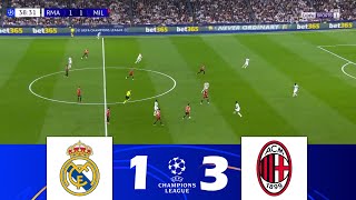 Real MadridMilan 13  UEFA Champions League 202425  Highlights della Partita [upl. by Tristam]