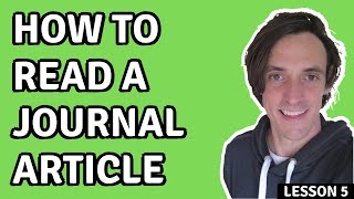 How to Read a Journal Article Cant Read an Academic Article [upl. by Berman471]