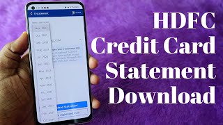 How to get credit card statement PDF download in HDFC App [upl. by Nnek]