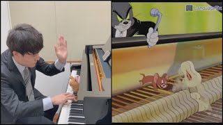 Tom and Jerry The Cat Concerto  Hungarian Rhapsody No2 by Franz Liszt ハンガリー狂詩曲第2番 トムとジェリーピアノ・コンサート [upl. by Arednaxela]