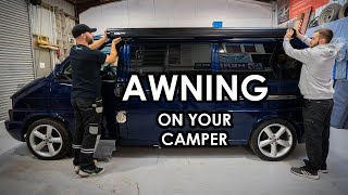 HOW TO PROFESSIONALLY FIT AN AWNING TO YOUR CAMPER Fiamma F45s on a VW T4 [upl. by Kalmick946]