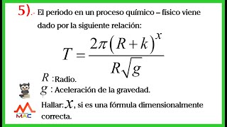 ANÁLISIS DIMENSIONAL  EJERCICIO 5 FÍSICA [upl. by Clintock979]