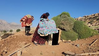 Documentary about the life of a nomadic woman with 3 children amp building a wooden hut in the desert [upl. by Schlenger]