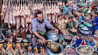 Breakfast in Afghanistan  Traditional Early morning street food  Liver fry recipe  Kabuli Pulao [upl. by Enyleve]