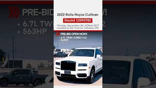 FLOODED 67L Twin Turbo V8😫2022 ROLLSROYCE CULLINAN IS UP FOR AUCTION THIS MONDAY NOV 4TH cartok [upl. by Samaria]