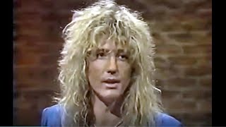 David Coverdale Whitesnake talks about his engagement to Tawny Kitaen on MTV August 1987 [upl. by Seftton]