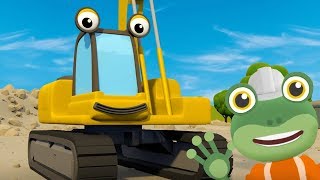 Excavator Song  Construction Vehicles For Kids  Kids Songs  Geckos Garage [upl. by Johnny792]