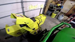 John Deere 1025r soft cab and blower action [upl. by Button]