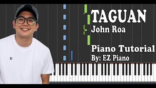 Taguan  John Roa  Piano Tutorial Synthesia [upl. by Jillane18]