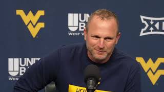 WVU basketball head coach Darian Devries 11124 [upl. by Enenaj633]