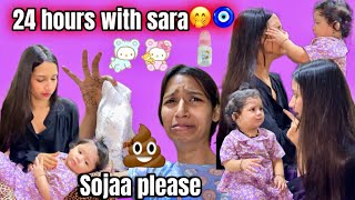 24 hours with Sara 🧿 Part 2   Aarti par bhabhi gussa hogaye😳 phuphu ki jaan🧿❤️ Aarti vlogs [upl. by Rosse]