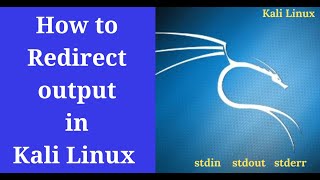 How to do inputoutput redirection in Kali Linux [upl. by Yevoc757]