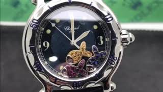 Chopard Happy Sport Happy Diamonds Fish  Black Dial For Women [upl. by Hobart25]