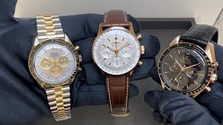 Pick Your Gold Chronograph  Omega or Breitling [upl. by Nylevol]