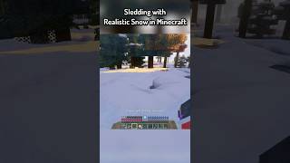 Sledding with Realistic Snow in Minecraft Physics Mod Pro Shorts minecraft [upl. by Glassman314]