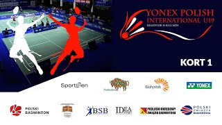 YONEX Polish International U19  Badminton  Białystok  2024  court 1  DAY 2 [upl. by Aierdna]