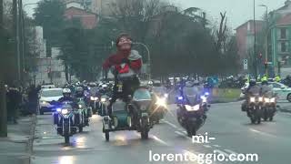 BEFANA BENEFICA DEL MOTOCICLISTA 2024 LARRIVO A CESANO BOSCONE [upl. by Bonina]