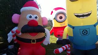 My 2017 Christmas inflatables display  daytime [upl. by Hepza]