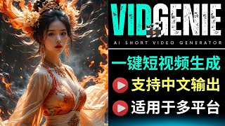 VidGenie 一键短视频生成，支持中文，智能字幕配音添加。免费使用 [upl. by Trab562]