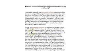 WORLD LITERATURE 0408  PAPER 3  The Bonesetters Daughter A WHOLE TEXT RESPONSE [upl. by Enirehtak]