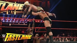 Enzo Amore amp Big Cass vs Luke Gallows amp Karl Anderson  Tag Team Title Match WWE Fastlane 2017 [upl. by Bricker]