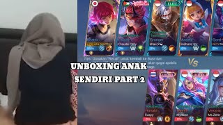 UNBOXING ANAK SENDIRI PART 2  MOBILE LEGENDS [upl. by Dnomaj38]