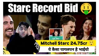 Mitchell Starc ने तोड़े सारे Record 😱 Pat Cummis हुए SRH के  IPL Auction LIVE [upl. by Culhert]