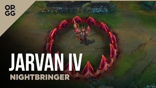 Nightbringer Jarvan IV – OPGG Skin Review – League of Legends [upl. by Ynahirb]