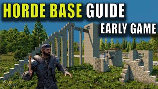 Early Game HORDE BASE Guide for 7 Days To Die Version 10 amp Console [upl. by Dnomse]