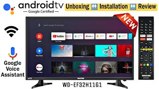 Walton WDEF32H11G1  32 inch Smart Android Tv Unboxing And Review  With Voice control Remote [upl. by Anabahs121]