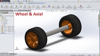 SolidWorks Tutorial Wheel And Axle Assembly [upl. by Paynter]