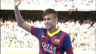 Neymars presentation in FC Barcelona 2013 [upl. by Thury]