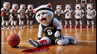 Cat 😿Fight for Basketball Dream✨🏀 aicatstory cat catlover cutecat [upl. by Supple]