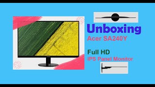 Unboxing and Review of Acer SA240Y full HD IPS panel monitor  ALLTricks  Hindi [upl. by Edna]