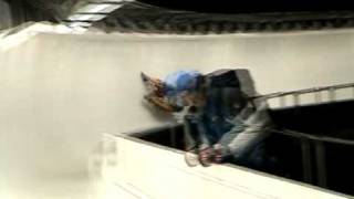 Doubles Luge Crash at the Whistler Sliding Center [upl. by Ecinehs]