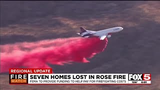 7 homes lost in Rose Fire [upl. by Basham535]