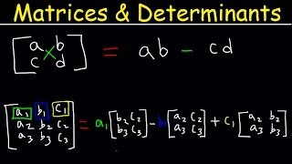 Determinant of 3x3 Matrices 2x2 Matrix Precalculus Video Tutorial [upl. by Duarte]