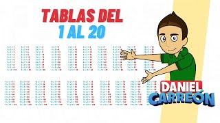 TABLAS DEL 1 AL 20 Super facil  Para principiantes [upl. by Sivia480]