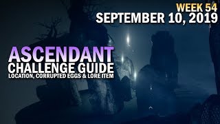 Ascendant Challenge Solo Guide September 10 2019  Corrupted Eggs amp Lore Location Week 54 [upl. by Hewart730]