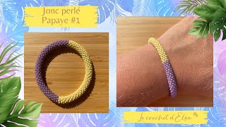 Comment réaliser un bracelet au crochet perlé Le jonc perlé Papaye 1 [upl. by Christensen386]