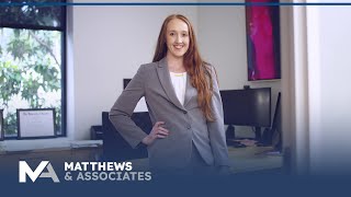 Matthew amp Associates  Meet Caitlin Bayley  Trial Attorney [upl. by Htbazile]