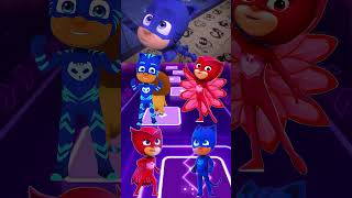 PJ Masks  CatBoy 🆚 Owlette 🆚 CatBoy 🆚 Owlette X Dance Song Tiles Hop EDM Rush shorts [upl. by Onfre]