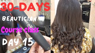 Hair Curls Ka Sahi Tarika Kya Hain 30Day Beautician Course Class Day 15 [upl. by Pachston]