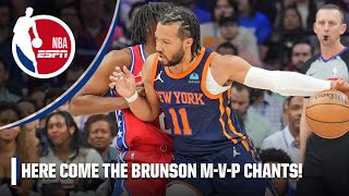 Jalen Brunson MVP chants erupt from Knicks fans  NBA on ESPN [upl. by Betthel413]