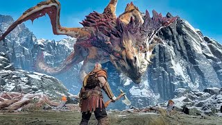 God of War 4  Dragon Boss Fight God of War 2018 PS4 Pro [upl. by Dee359]